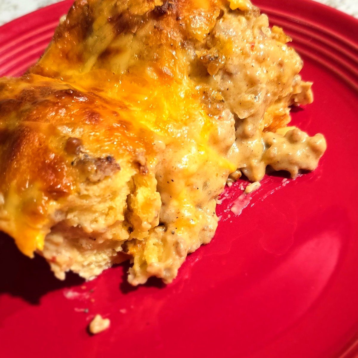 Homemade Biscuit Gravy Breakfast Casserole