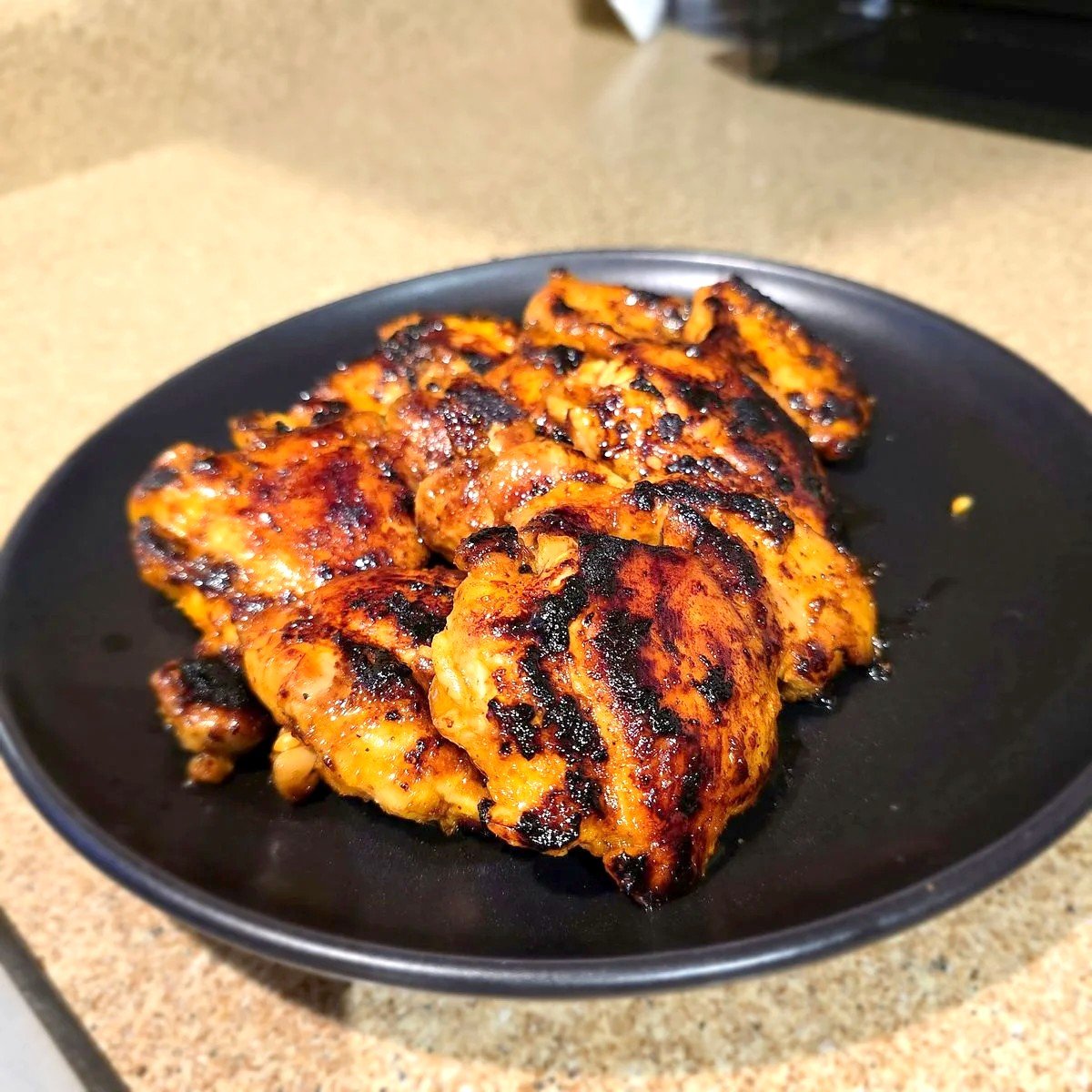 Homemade Smoky Charred Honey-Chipotle Chicken Thighs